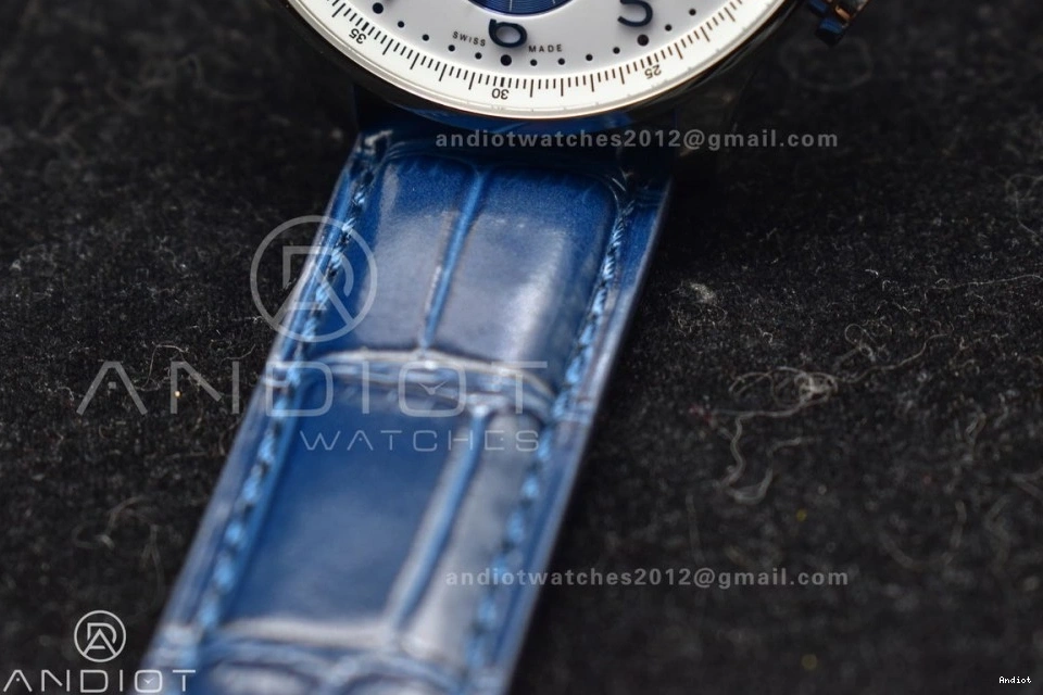 A69355 Leather ZF Dial White 1:1 on Best Blue Portuguese Strap IW371620 Edition Blue Chrono 1115